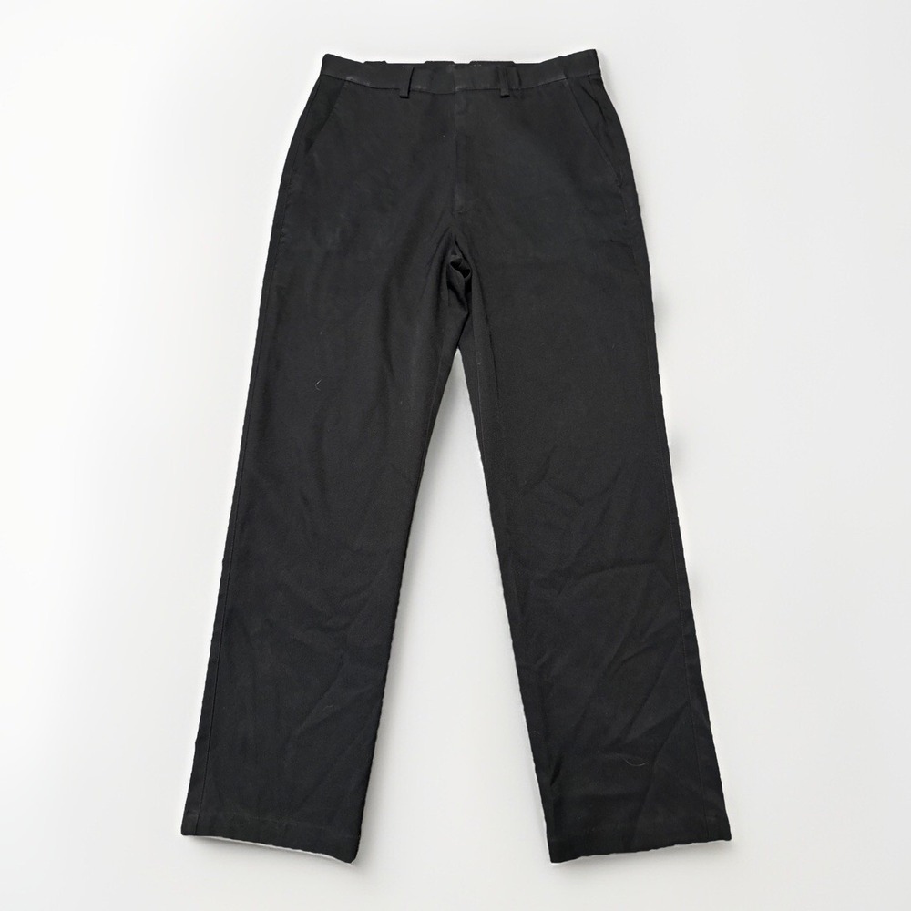 Oobe Men's Size 30x30 Black Flat Front Golf Slacks Pants‎ Size (actual 31x29)